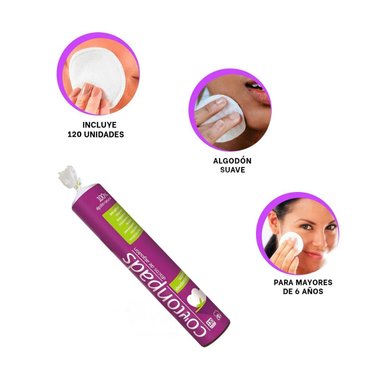 PACK6 ALGODONES PARA EL ROSTRO 120U