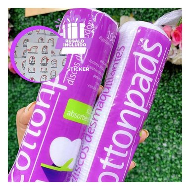 PACK6 ALGODONES EN DISCOS 120U Y+REGALO STICKERS