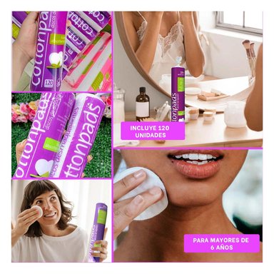 PACK4 DISCOS DESMAQUILLANTES PARA CARA 120U Y+REGALO STICKERS