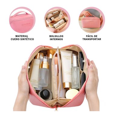 PACK12 COSMETIQUERO MOVIBLE DE MANO ROSADO