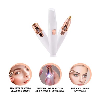 PACK2 DEPILADOR DE PILAS FACIAL EN BLANCO Y+REGALO STICKERS