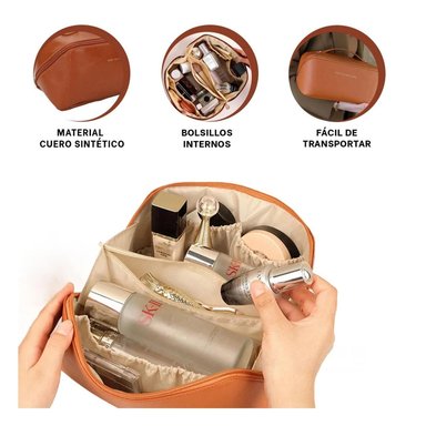 PACK12 COSMETIQUERO MOVIBLE DE MANO MARRON