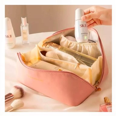PACK2 NECESER VIAJE PARA COSMETICOS ROSADO Y+REGALO STICKERS