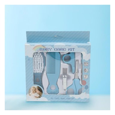 PACK4 KIT DE ASEO PARA INFANTES EN AZUL Y+REGALO STICKERS