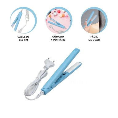 PACK4 ALISADOR DE ESTILIZADO PARA CABELLO EN COLOR CELESTE