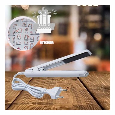 PACK6 PEQUEÑA PLANCHA DE PELO BLANCO Y+REGALO STICKERS