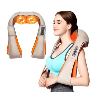 PACK2 MASAJEADOR DE CUELLO RECARGA NARANJA Y+PAPEL DE REGALO