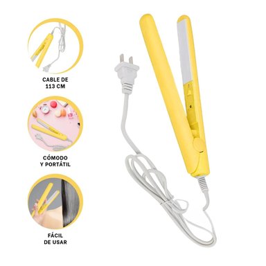PACK4 MINI PLANCHA UTIL DE PELO AMARILLO Y+REGALO STICKERS