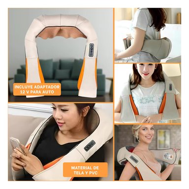 PACK4 MASAJEADOR DE CUELLO RECARGA NARANJA Y+REGALO STICKERS