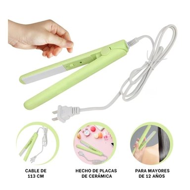 PACK2 PLANCHA LIGERA DE CABELLO VERDE Y+REGALO STICKERS