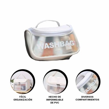 PACK6 BOLSA DE MAQUILLAJE DE USO PERSONAL EN COLOR BLANCO
