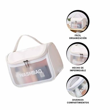 PACK4 BOLSA PARA COSMETICOS EN BLANCO Y+PAPEL DE REGALO