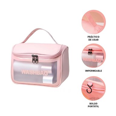 PACK6 PORTADOR ORGANIZATIVO PARA MAQUILLAJE EN ROSADO