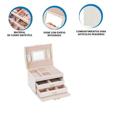 PACK4 COFRE VERSATIL PARA GUARDAR JOYAS BLANCO