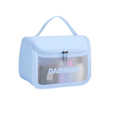 PACK2 NECESER CON DIVISIONES PARA COSMETICO EN COLOR CELESTE