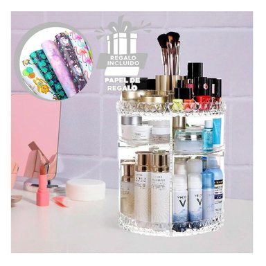 PACK6 ORGANIZADOR PARA MAQUILLAJE 360° Y+PAPEL DE REGALO