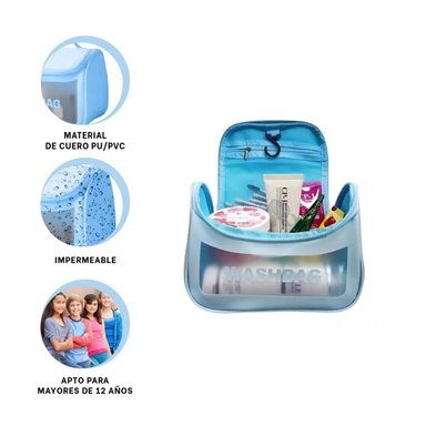 PACK12 ESTUCHE DE PRODUCTOS ESTETICOS EN COLOR CELESTE