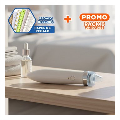 PACK6 EXTRACTOR ELECTRICO ROSADO PARA ESPINILLAS Y CUIDADO FACIAL Y+PAPEL REGALO - 1