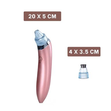 PACK6 EXTRACTOR ELECTRICO ROSADO PARA ESPINILLAS Y CUIDADO FACIAL Y+PAPEL REGALO - 4
