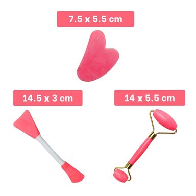 PACK4 EQUIPO BELLEZA 3 DE LIMPIEZA FACIAL PLASTICO ROSADO PARA HOGAR Y+PAPEL REGALO - 4