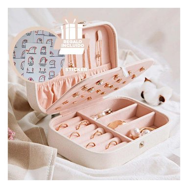 PACK6 CAJA PARA JOYAS DINAMICO BEIGE Y+REGALO STICKERS