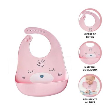PACK12 MANDIL PARA INFANTES COMODO EN COLOR ROSADO