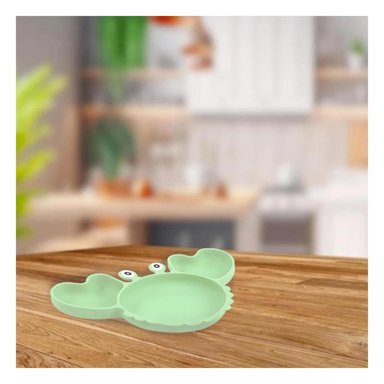 PACK2 PLATO EN FORMA DE CANGREJO EN VERDE Y+PAPEL DE REGALO