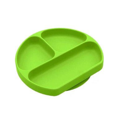 PACK12 VAJILLA LLANO DE 3 PARTES PARA BEBE EN VERDE