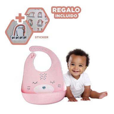 PACK6 PROTECTOR DE BABAS COLOR ROSADO Y+REGALO STICKERS