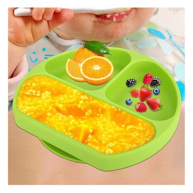 PACK2 PLATO CON SEGURIDAD EN VERDE Y+REGALO STICKERS