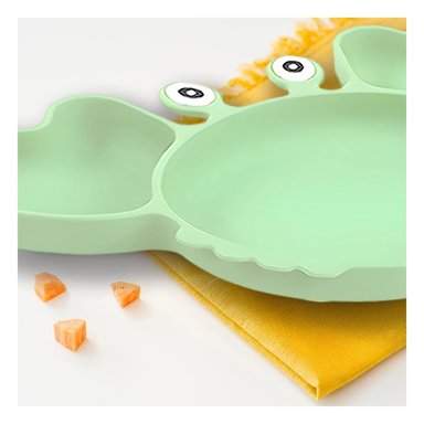 PACK2 PLATO DE MESA PARA NIÑO VERDE Y+REGALO STICKERS