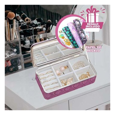 PACK12 CAJA DE JOYAS PARA DAMA EN ROSADO Y+PAPEL DE REGALO