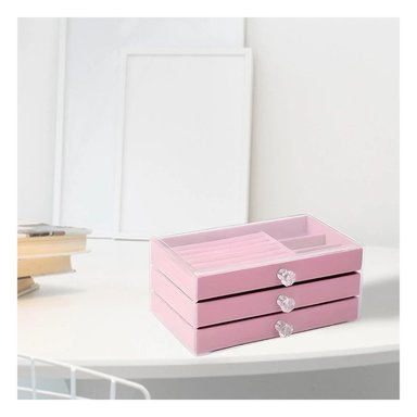 PACK4 ESTUCHE PARA MAQUILLAJE EN ROSADO Y+PAPEL DE REGALO