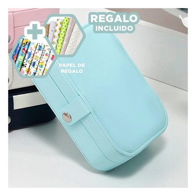 PACK6 CAJA UTIL PARA ANILLOS EN CELESTE Y+PAPEL DE REGALO