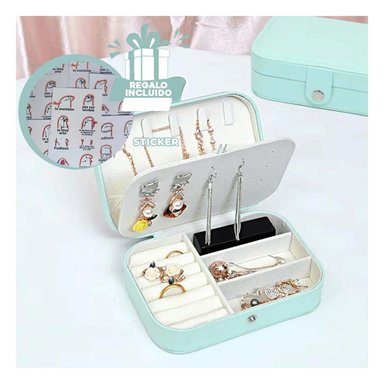 PACK6 CAJA PARA JOYAS DINAMICO CELESTE Y+REGALO STICKERS