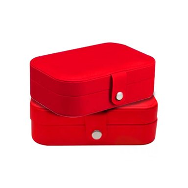 PACK2 JOYERO ORGANIZADOR TRANSPORTABLE DE COLOR ROJO