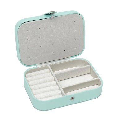 PACK2 JOYERO ELEGANTE Y ORGANIZADO CELESTE Y+PAPEL DE REGALO