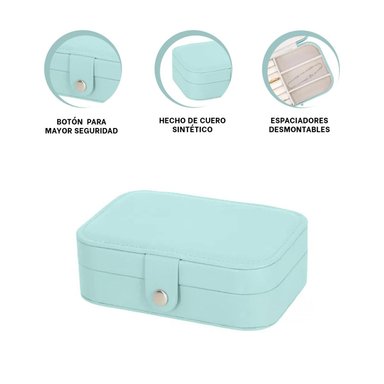 PACK2 JOYERO RESISTENTE DE COLOR CELESTE Y+REGALO STICKERS