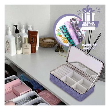 PACK12 CAJA DE JOYAS PARA DAMA EN LILA Y+PAPEL DE REGALO