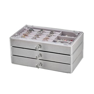 PACK2 JOYERO PARA ARETES DE 3 CAJONES PLOM Y+PAPEL DE REGALO