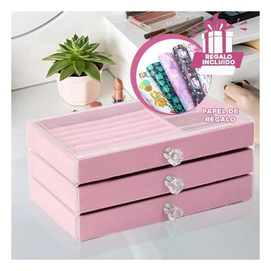 PACK6 CAJA DESMONTABLE EN TONO ROSADO Y+PAPEL DE REGALO