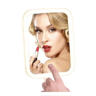 PACK2 ESPEJO DE MAQUILLAJE LED EN BLANCO Y+PAPEL DE REGALO