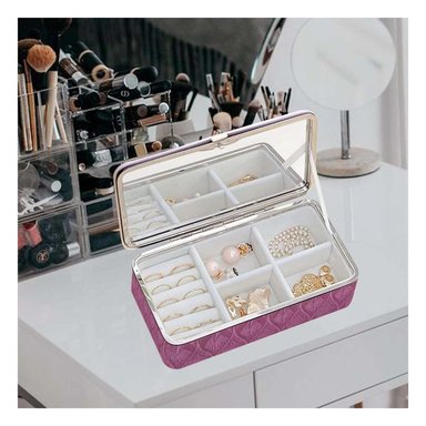 PACK4 ESTUCHE PARA MAQUILLAJE EN ROSADO Y+PAPEL DE REGALO