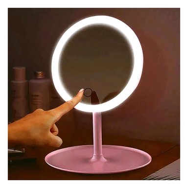 PACK12 LED ESPEJO CIRCULAR CON PANEL TACTIL EN ROSADO