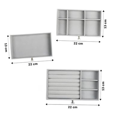 PACK2 JOYERO DE 3 DIVISIONES COMPACTO PLOM Y+REGALO STICKERS