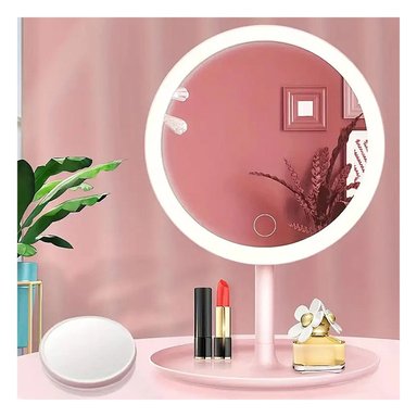 PACK6 PANEL CIRCULAR CON LUCES LED EN TONO ROSADO