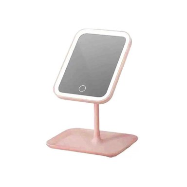 PACK2 ESPEJO DE MAQUILLAJE LED EN ROSADO Y+PAPEL DE REGALO