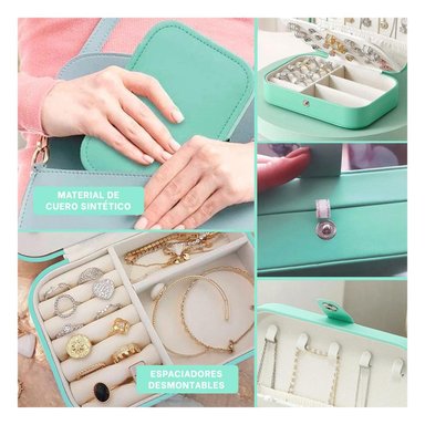 PACK4 JOYERO ELEGANTE Y ORGANIZADO VERDE Y+REGALO STICKERS