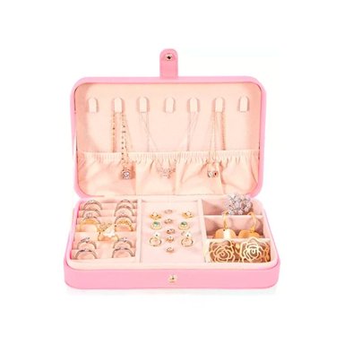 PACK2 JOYERO ORGANIZADOR PARA SENORITAS DE COLOR ROSA