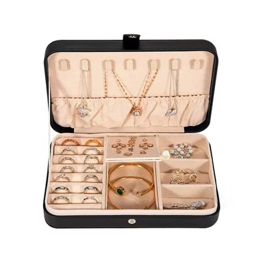 PACK2 JOYERO ORGANIZADOR PARA SENORITAS DE COLOR NEGRO